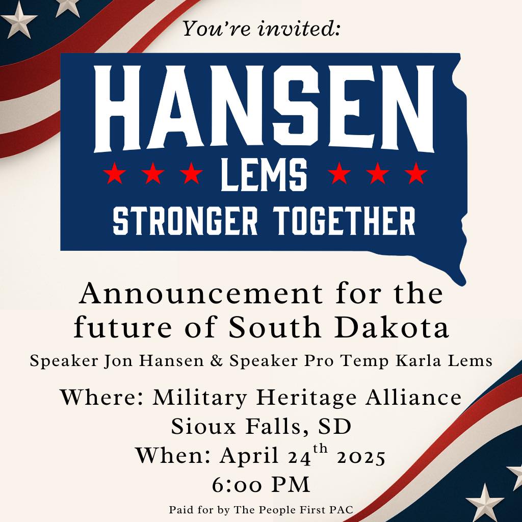 Hansen Lems Announcement for the future of South Dakota